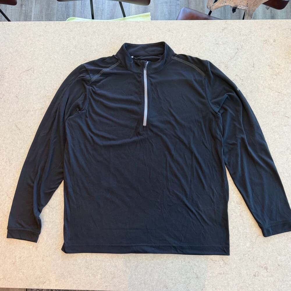 Adidas Golf Performance Quarter-Zip Pullover Black Size M